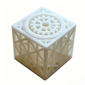 Modèle de cube creux imprimé en 3D sur mesure, service d'impression 3D de précision en résine blanche/PLA pour prototypes et décoration artistique - Product Image 1