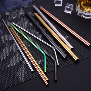 Pajita de acero inoxidable 304, pajita de metal de colores, pajita para bebidas, leche y té, juego de pajitas ecológicas - Product Image 3