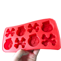 Bac à glaçons en silicone de qualité alimentaire sans BPA, 6 cavités, facile à démouler, décoration de fête d'Halloween, outils de bar pour cocktails whisky DIY