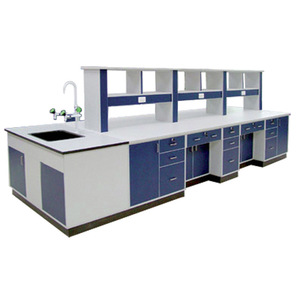 Laboratory Workbench Steel Epoxy Surface <b>6</b> <b>Drawers</b> Industrial Design For School Use - Product Image 5