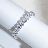 MSB-597 Messi Gems Bracelet tennis en or véritable 14 carats pour femmes, bijoux avec diamants cultivés en laboratoire