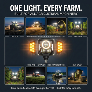 Faro <span class=keywords><strong>LED</strong></span> con Lente Calefactable para Quitanieves - Anticongelante, Señal de Giro Desmontable para Tractores (IP68) - Product Image 2