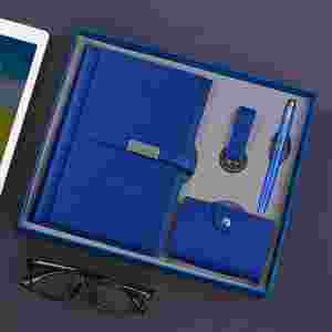 4 in 1 Business Gift Set Custom <b>Notebook</b> Gift Set <b>A5</b> PU Leather Journal <b>Notebook</b> Luxury Office <b>Notebook</b> with Pen USB Card Holder - Product Image 5