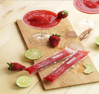 Sachet d'emballage personnalisé transparent thermoscellable avec fermeture éclair pour yaourt, aliments, glaces et bâtonnets de crème glacée