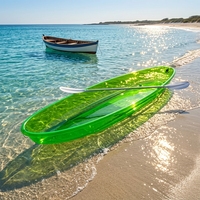 Kayak transparent vert frais de 336 cm, capacité 200 kg, bateau de tourisme clair pour les entreprises de parcs aquatiques et de complexes écologiques – Vente directe usine
