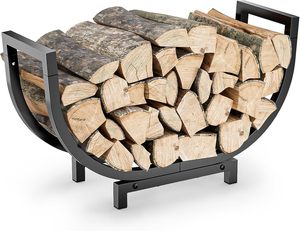 Indoor&amp;Outdoor Rustproof Sturdy <strong>Fireplace</strong> <strong>Log</strong> <strong>Holder</strong> Wood Storage Rack Firewood <strong>Holder</strong> With Carrier Firewood Rack - Product Image 1