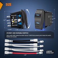 Nouvel interrupteur à bascule LED Yujie 7 broches ON-OFF 20A 12V / 10A 24V pour 4x4, bateaux et camions