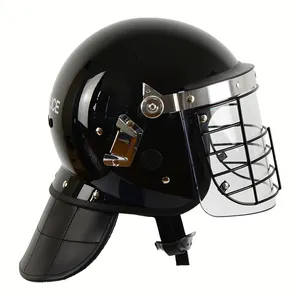 Viseira plana face completa abs capacete de segurança com fio de metal