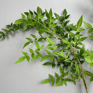 Planta Artificial Verde, Hojas de <span class=keywords><strong>Nandina</strong></span> para Arreglos Florales de Boda, Decoración del Hogar, Vegetación Artificial, <span class=keywords><strong>Flor</strong></span> Artificial al por Mayor - Product Image 3
