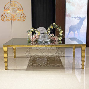 Mesa de <span class=keywords><strong>Comedor</strong></span> Rectangular de Metal para Eventos, Bodas y Fiestas, Muebles de Lujo Estándar, 120x80, Moderna, para Cocina, para 8 a 10 Personas - Product Image 5