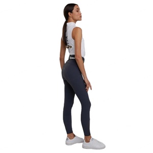 กางเกงขี่ม้าทรงสลิมฟิตเอวสูงผ้าเนื้อดีสำหรับผู้หญิง - Product Image 2