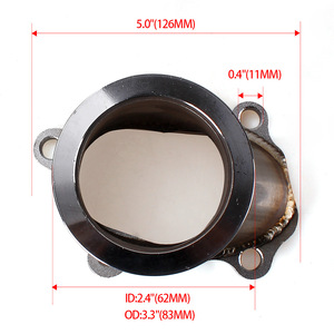 Turbocharger 2.5 Inch 63mm 5 <b>Bolt</b> <b>Flange</b> Adapter With Gasket For T25 T28 Universal Fit - Product Image 4