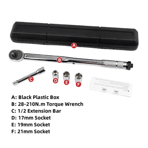 Clé dynamométrique préréglée de qualité industrielle avec construction en acier au carbone et finition chromée, métrique, OEM - Product Image 3