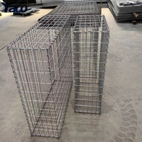 Gabion carré durable 1x1x1m, diamètre du fil 6mm, maille 50x50mm, en treillis soudé, pour clôture de jardin et mur paysager