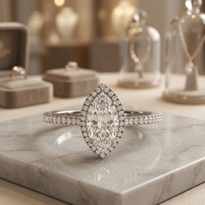 Bague en argent sterling 925 avec moissanite taille marquise – Vente en gros - Product Image 1