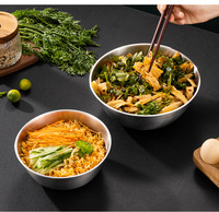 Vente en gros Bol de mélange de boulangerie réutilisable écologique Ensemble de bols à salade en acier inoxydable pour la cuisine et la cuisson des aliments