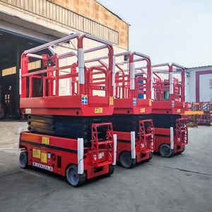 300KG Elektrische Scherenhebebühne 6m 8m 10m 12m Plattform Batteriebetrieben Selbstfahrende Hubarbeitsbühne für Mobile Arbeiten - Product Image 1