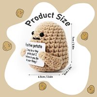Positive Kartoffel Häkel-Amigurumi Mini Gestricktes Kartoffel-Spielzeug Wohndekoration Ermutigungs- und Emotionaler Unterstützungs-Geschenke