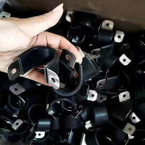 Kit surtido de abrazaderas de cable de acero inoxidable 304 Abrazadera de bucle aislada acolchada de goma - Product Image 1