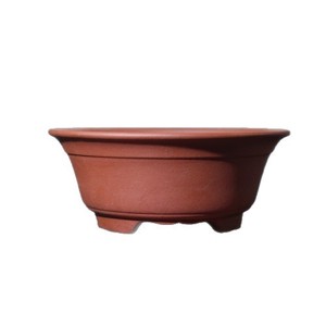 Maceta de arcilla morada circular de estilo tradicional chino para escritorio con orificio de drenaje para flores y plantas verdes - Product Image 5