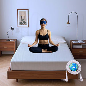 Lembar anting Premium dengan serat perak-5% serat perak, 95% katun organik-dengan kabel pembumian-meningkatkan kesehatan & tidur - Product Image 1