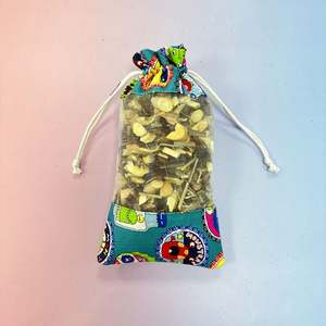 Sachet en organza pour fenêtre à la lavande, sac à cordon en coton et ramie avec logo personnalisé imprimé pour le stockage du thé, du café et des herbes - Product Image 2