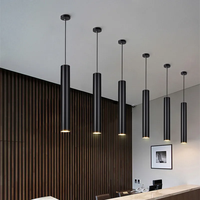 Lampe suspendue à led moderne Lampe à long tube Cuisine Île Salle à manger Boutique Bar Comptoir Décoration Cylindre Tuyau Lampes suspendues