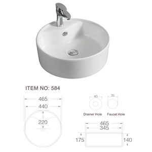 Fantaisie ronde en céramique art lavabo évier lavabo <span class=keywords><strong>blanco</strong></span> personnalisé salle de bain comptoir éviers bassin - Product Image 6