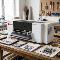 Machine DTF Sunika A3 F1080 entièrement automatique avec IA, impression commerciale sans ordinateur, film PET, garantie 1 an, encre pigmentée