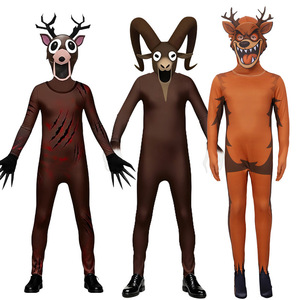 Costume de monstre cerf Halloween, tenue de cosplay monstre chèvre, costume d'animal de la forêt pour enfants pour jeux de rôle et anime - Product Image 1