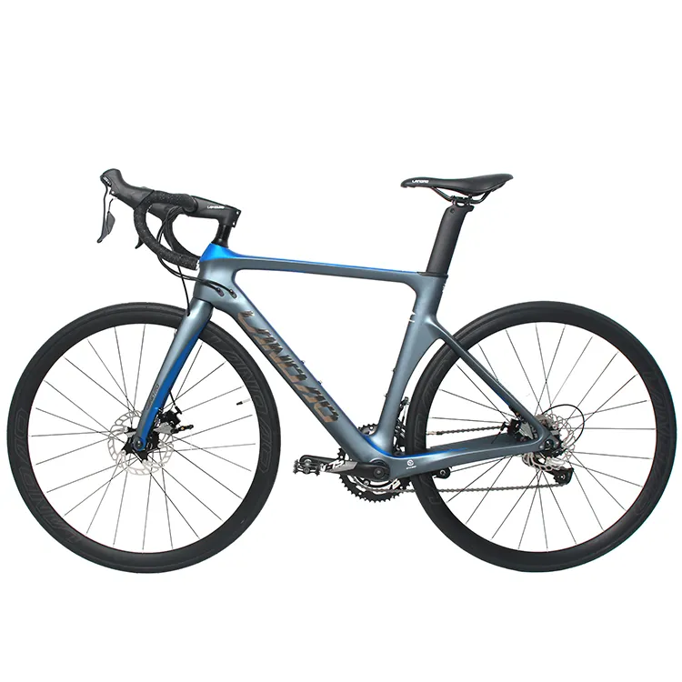 Bicicletta da strada 700C * 23C telaio in carbonio, 18 velocità per adulti nero rosso bianco blu telaio personalizzato Logo Style Gears Gross