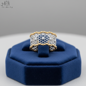 Most Popular Vintage Design Fine Jewelry Antique Lace <b>Craft</b> 18K Solid Yellow Gold Whine Gold Real Natural Diamond <b>Ring</b> For Women - Product Image 5