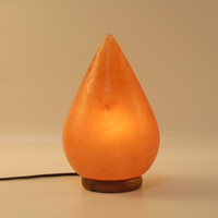 Lampe de table en sel de cristal de l'Himalaya sculptée à la main avec variateur d'intensité - Décoration Feng Shui pour la maison et le bien-être - Idéale pour Noël