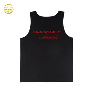 230GSM 100% Cotton Custom Baseball Sports Fashion Athletic Tank Top For Men