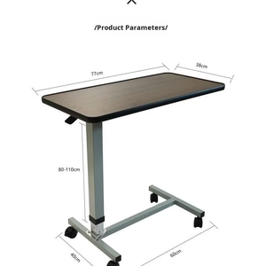 Mesa de <span class=keywords><strong>Hospital</strong></span> Metálica Nueva 2025 Clase II Marrón, Mesa de <span class=keywords><strong>Hospital</strong></span> con Altura Ajustable, Mesa de Comida para Pacientes, ABS, Económica y Fácil de Usar - Product Image 3
