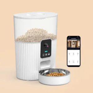 Alimentador automático para mascotas, dispositivo con cámara de Control WIFI, cuencos para perros y gatos, alimentador con cámara, gran oferta