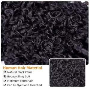 Lot de cheveux humains 15A, bouclés birmanes # Extensions de cheveux naturels bruts couleur 1B, lots de tissages de cheveux indiens humains pour femmes, offres groupées - Product Image 3