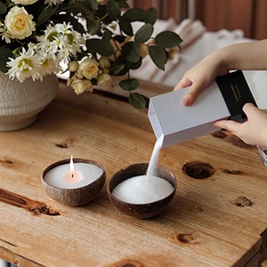 Candele Perlinate in Cera Naturale, Confezionate all'Ingrosso per Decorazioni Matrimoniali - Product Image 2