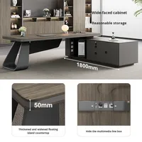 Ensemble de bureau et chaise de bureau Boss Bureau d'ordinateur en bois de direction moderne Mobilier commercial modulaire haut de gamme