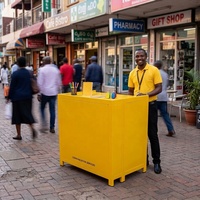 Comptoir promotionnel pliable en métal durable pour la publicité de rue en extérieur - Table portable légère avec installation et transport faciles