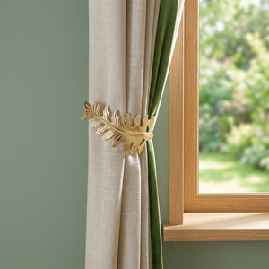 <b>Gold</b> Leaf <b>Curtain</b> <b>Holdbacks</b> Elegant Decorative Tiebacks for Living Room - Product Image 6