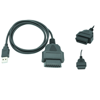 Câble adaptateur OBD2 mâle vers prise USB personnalisé 12V/24V 12W-24W, cordon d'extension universel pour diagnostic automobile
