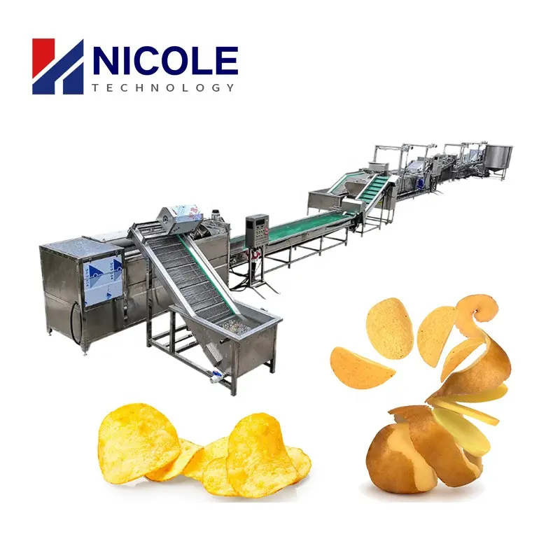 CE onaylı taze patates cipsi makinesi dondurulmuş fransız kızartma üretim hattı