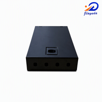 Chasis de terminal de fibra óptica de alta resistencia con 4 puertos, montaje en pared, caja de distribución redonda vacía compatible con ST/FC, de acero.