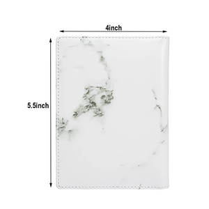 Funda impermeable <span class=keywords><strong>de</strong></span> cuero pu con bloqueo rfid para pasaporte, funda <span class=keywords><strong>de</strong></span> viaje con canicas blancas, resistente al agua - Product Image 5