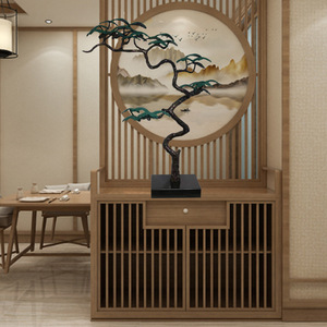 Sculpture de pin en fonte à la cire perdue, 860*380*1100MM, décoration artistique d'hôtel, forme irrégulière faite à la main - Product Image 4