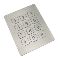 Clavier d'accès à 12 touches en métal haute résistance pour porte |   Clavier en acier inoxydable de qualité supérieure pour contrôle d'accès