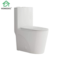 WC moderne en céramique blanche avec options monobloc/bidé intégré, système de chasse double, design économe en eau, siège à fermeture douce