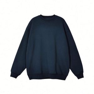 H5557 Fabricant de vêtements, vente en gros, sweat-shirts à col rond en coton mélangé 360 g/m² doublés de polaire, sweat-shirts pour hommes - Product Image 3