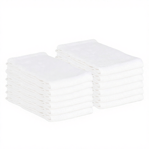 Essuie-mains de cuisine en coton et lin, rayés, séchage rapide, carrés, imprimés par sublimation, écologiques, lavables en machine, type sac à farine vierge - Product Image 2